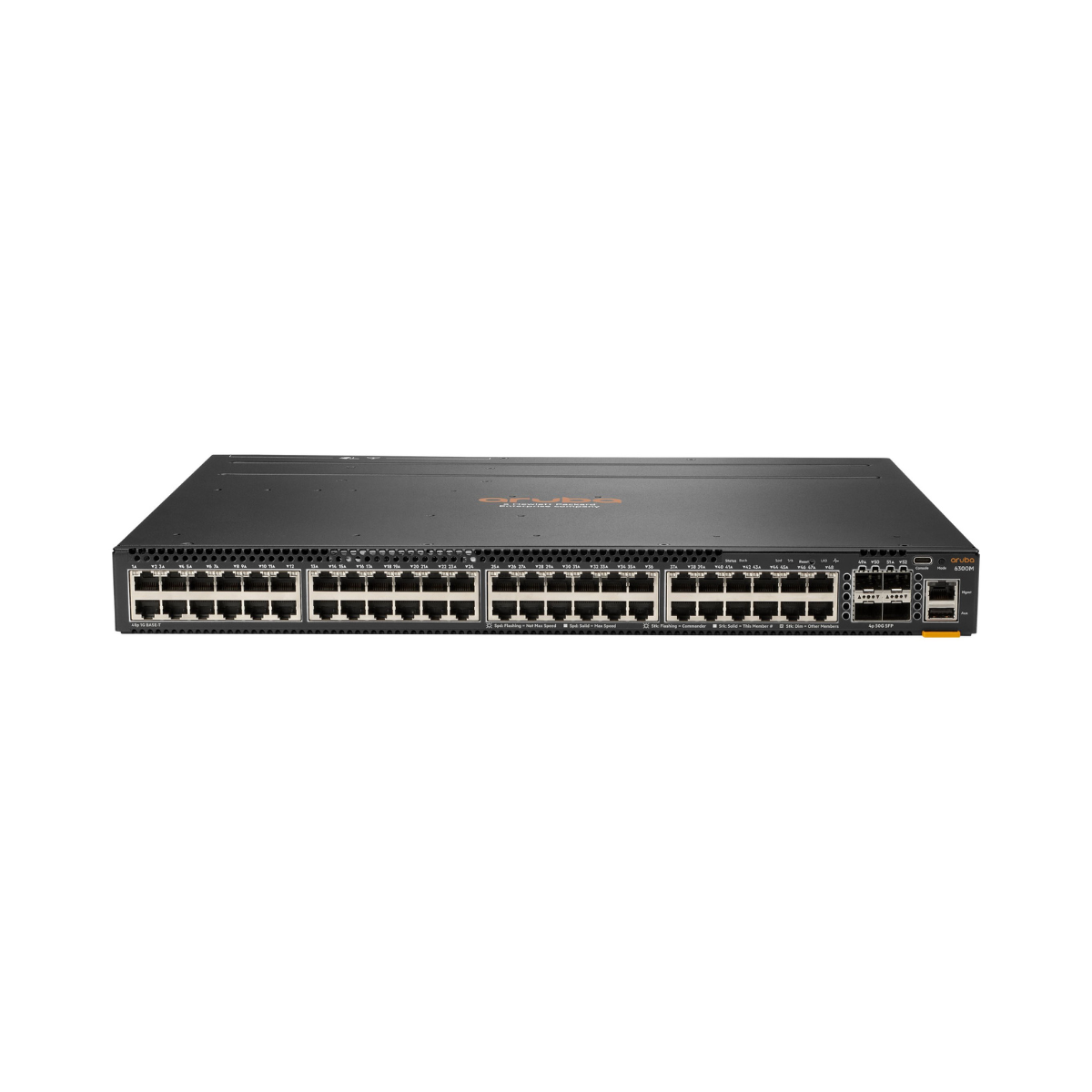 HPE Aruba Networking CX6300M 48G 4SFP56 Switch (min. 1 PSU Required)