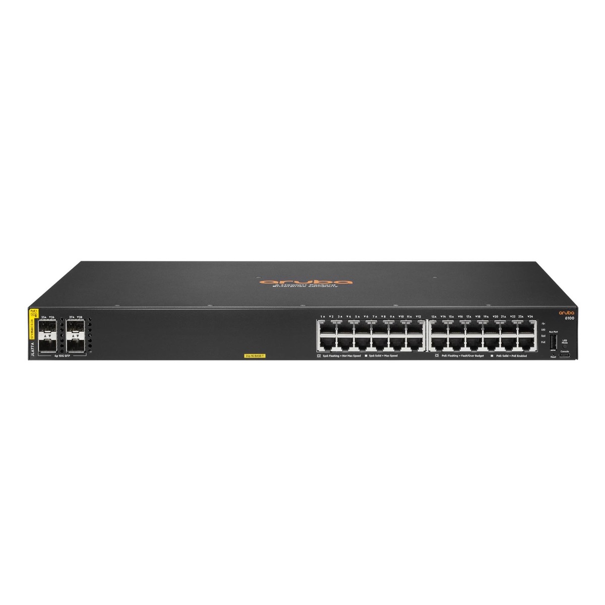 HPE Aruba Networking CX6100 24G CL4 PoE 4SFP+ 370W Switch