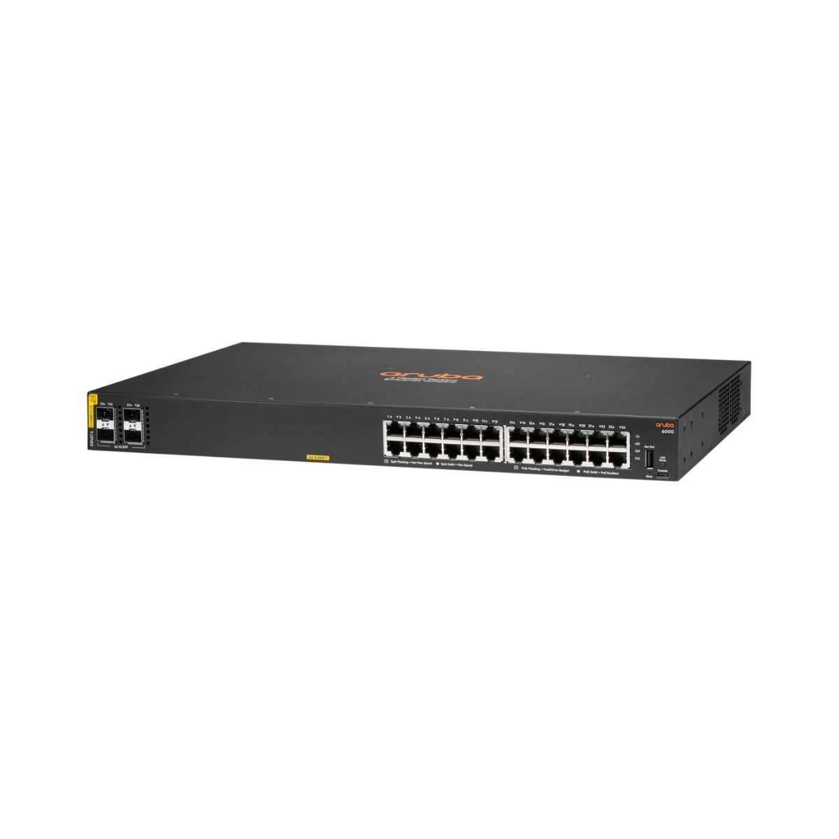 HPE Aruba Networking CX6000 24G CL4 PoE  4SFP 370W Switch