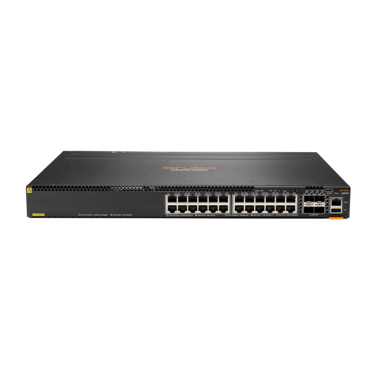 HPE Aruba Networking CX6300M 24G CL4  4SFP56 Switch (min. 1 PSU required.)